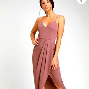 Reinette Mauve Purple Midi Dress